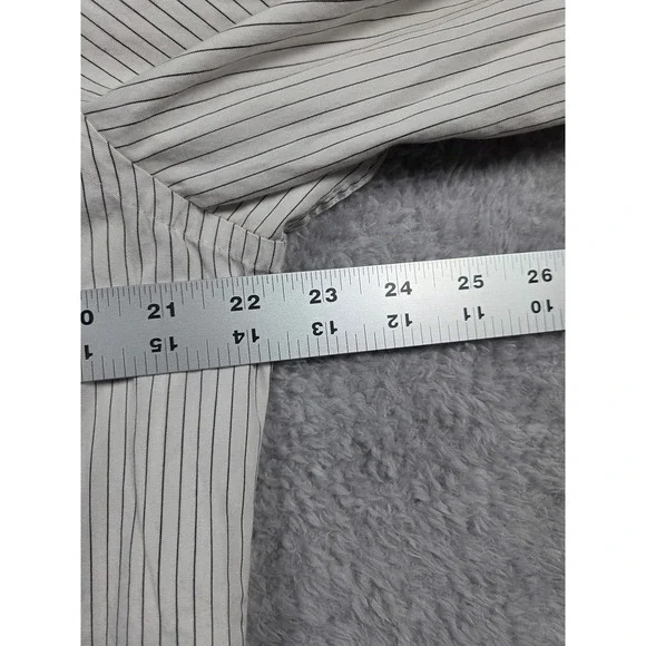 EXPRESS Men's Striped Button Down Long Sleeve Dress Shirt - Picture 5 of 9
